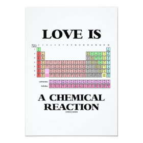 Love Is A Chemical Reaction (Periodic Table) 5x7 Paper Invitation Card