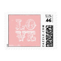LOVE IS A CIRCUS POSTAGE PINK postage