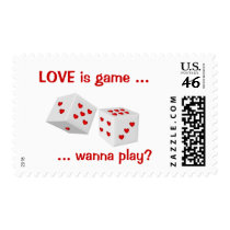 Love is a Game Valentine Postage postage