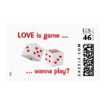 Love is a Game Valentine Postage