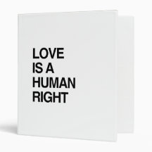 LOVE IS A HUMAN RIGHT BINDERS