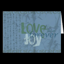 Love is a joy forever - Blue cards
