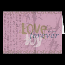 Love is a joy forever - Pink cards