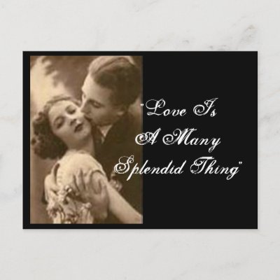 'Love Is A Many Splendid Thing' Postcard