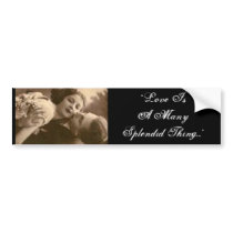 "Love Is A Many Splendid Thing" Sticker bumper stickers