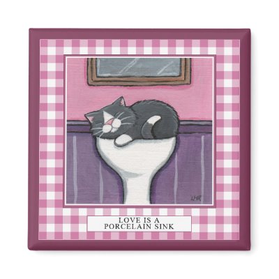 Love is a Porcelain Sink v.3 - Cat Magnet