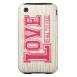 "Love Is All You Need" on Woodgrain iPhone3G casemate cases