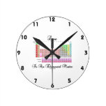 Love Is An Elemental Matter (Periodic Table) Round Clock