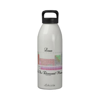Love Is An Elemental Matter (Periodic Table) Drinking Bottle