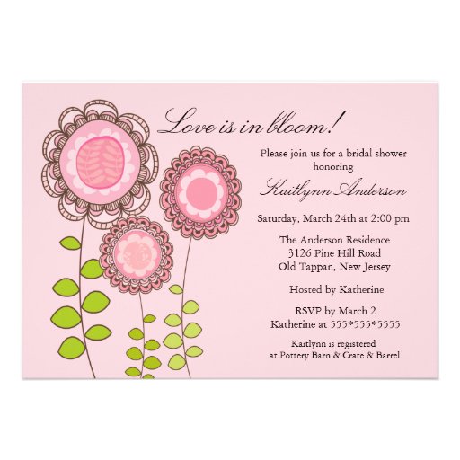 Love is Blooming Bridal Shower Invitation