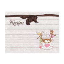Love is cooking recipe card postcard by camerashyphotos Love is cooking recipe card postcard