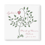 Love is deeply rooted Maid of Honor Square Magnet