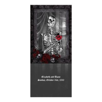 Love Is Eternal Gothic Wedding Menu Rack Card