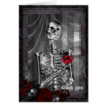 Love Is Eternal Gothic Wedding Thank You Greeting Card