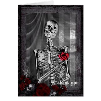 Love Is Eternal Gothic Wedding Thank You Greeting Card