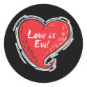 love is evil stickers