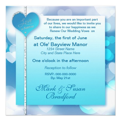 Love is Forever - Wedding Vow Renewal Invitation