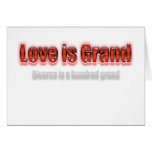 Love Is Grand Divorce Is A Hundred Grand Red Greeting Card