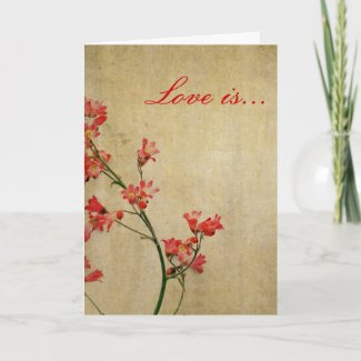 Love is Greeting Card card