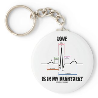 Love Is In My Heartbeat ECG EKG Electrocardiogram Key Chains