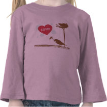 Love Is In The Air Bird Design Kid T-shirt