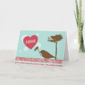Love Is In The Air Bird Greeting Card card