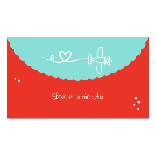 Love is in the Air Business Cards (front side)