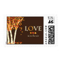 "Love is in the air" Fall Wedding Invitation Stamp