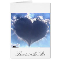Love is in the Air: Heart Shaped Cloud: Wedding Greeting Cards