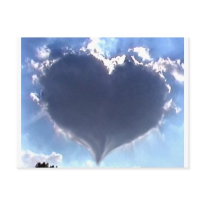 Love is in the Air: Heart Shaped Cloud: Wedding Post Cards