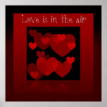 Love is in the Air Hearts Posters