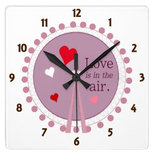 Love Is In The Air Wall Clock