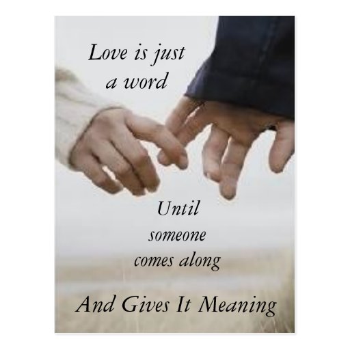 love-is-just-a-word-postcard-zazzle