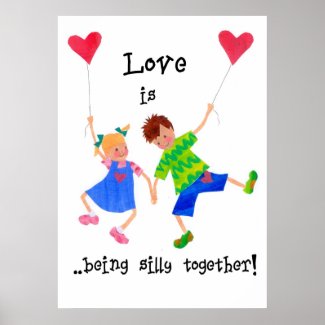 'Love is...' Large Poster print