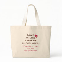 Love is Like a Box of Chocolates Canvas Bag