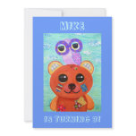 Love Is Like A Handmade Teddy Bear Birthday Party invitations