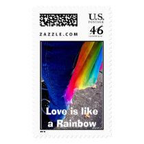 Love is like a Rainbow postage by Ivoryemoblaze Love is like a Rainbow postage