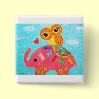 Love Is Like An Elephant Pin by udonchow