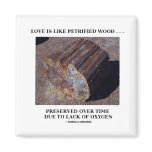 Love Is Like Petrified Wood ...Preserved Over Time magnets