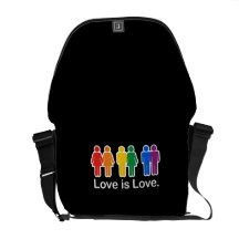 LOVE IS LOVE BASIC COURIER BAG