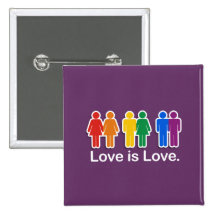 LOVE IS LOVE BASIC PINBACK BUTTON
