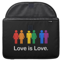 LOVE IS LOVE BLACK MacBook PRO SLEEVE