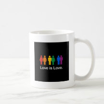 LOVE IS LOVE BLACK MUG