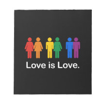 LOVE IS LOVE BLACK NOTE PAD