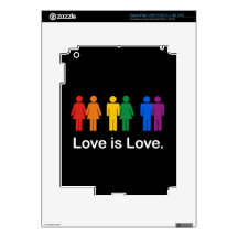 LOVE IS LOVE BLACK.png Decals For iPad 3