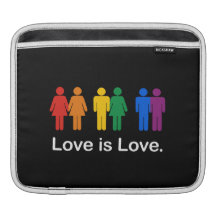 LOVE IS LOVE BLACK SLEEVE FOR iPads