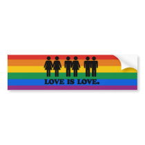LOVE IS LOVE bumper stickers by gay_pride LOVE IS LOVE bumper stickers