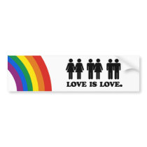 LOVE IS LOVE bumper stickers