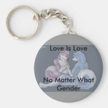 Love is love gay furry keychain