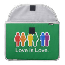 LOVE IS LOVE GREEN MacBook PRO SLEEVES